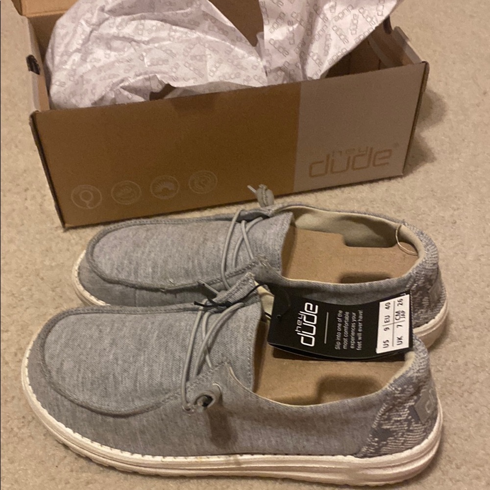 Hey Dude Light Gray Slip-On Shoes